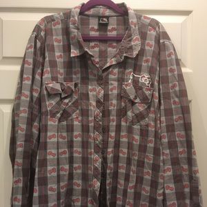 Hello Kitty Button Down Shirt - Size 5X